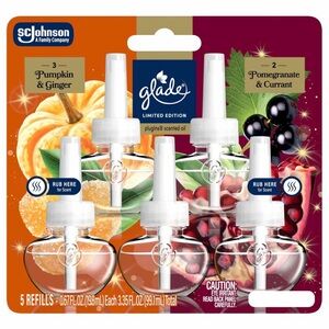 Glade Limited Edition PlugIns Refills - Pumpkin & Ginger, Pomegranate & Currant